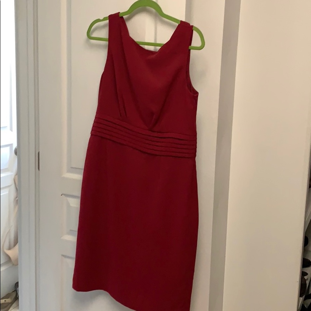 Red sheath dress